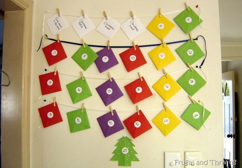 enevelope advent calendar